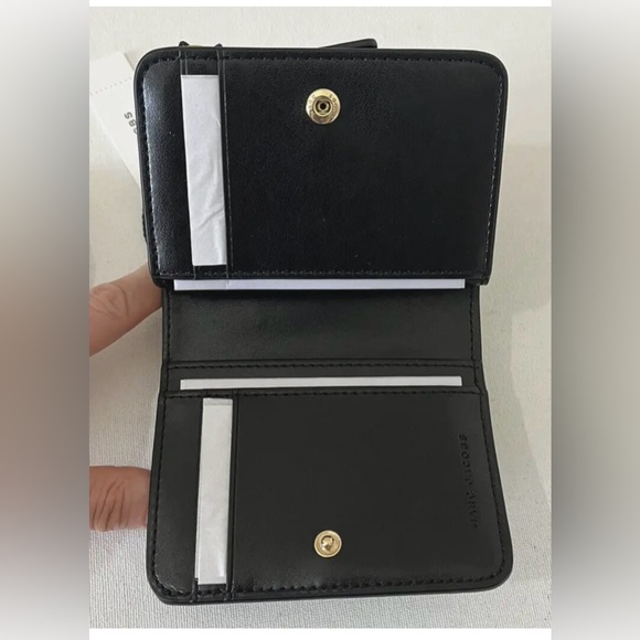New Marc Jacobs Logo Compact Wallet Black Multi - Picture 5 of 5